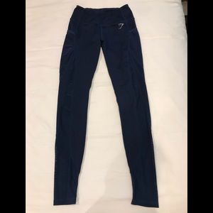 Gymshark Dry Sculpture Leggings: Navy Blue